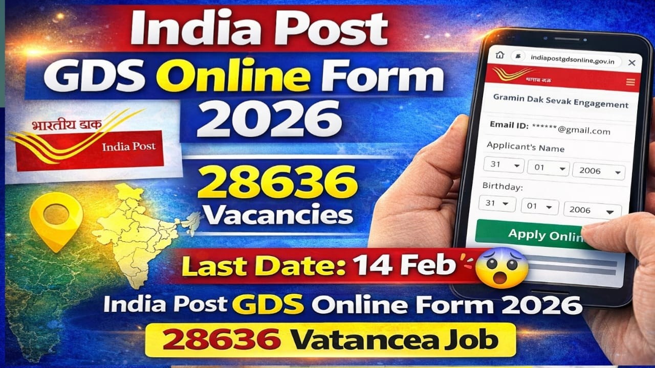 India Post GDS Online Form 2026 | 28636 Post | Full Details & Apply Process I GDS Bharti 2026 Form