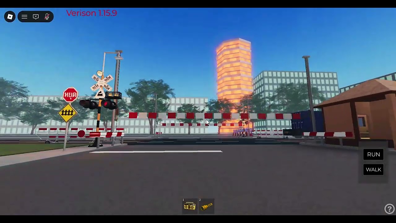 จุดตัดทางรถไฟ Roblox | ROblox railroad crossing