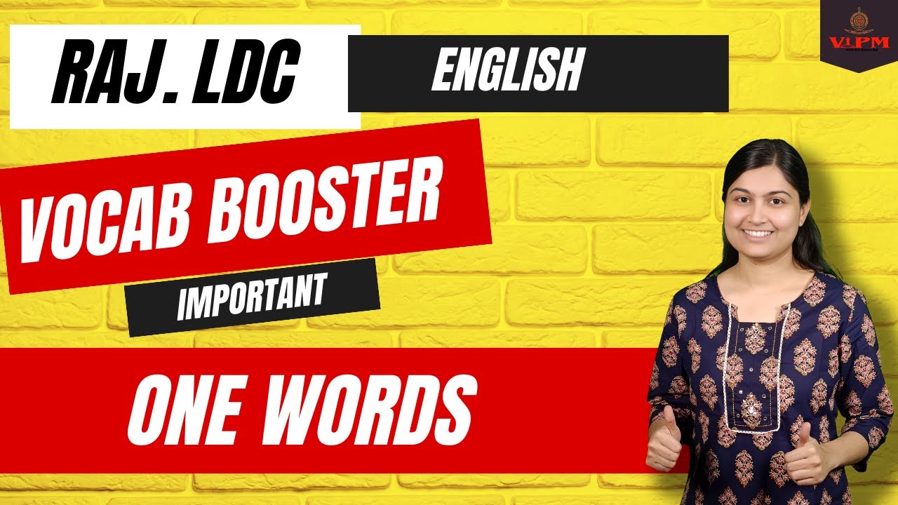 Ldc vacancy 2024 Rajasthan LDC English Classes By Shivani Ma'am | Important One words