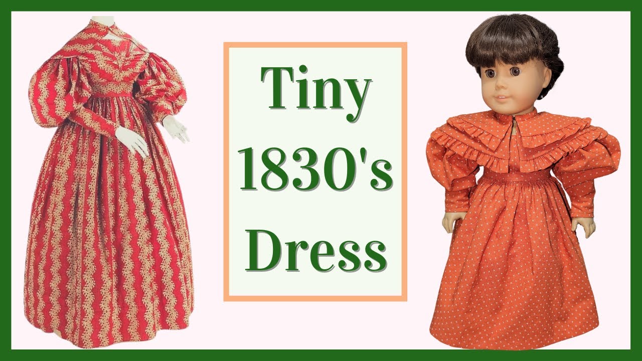 1830's Dress and Pelerine, but make it miniature!