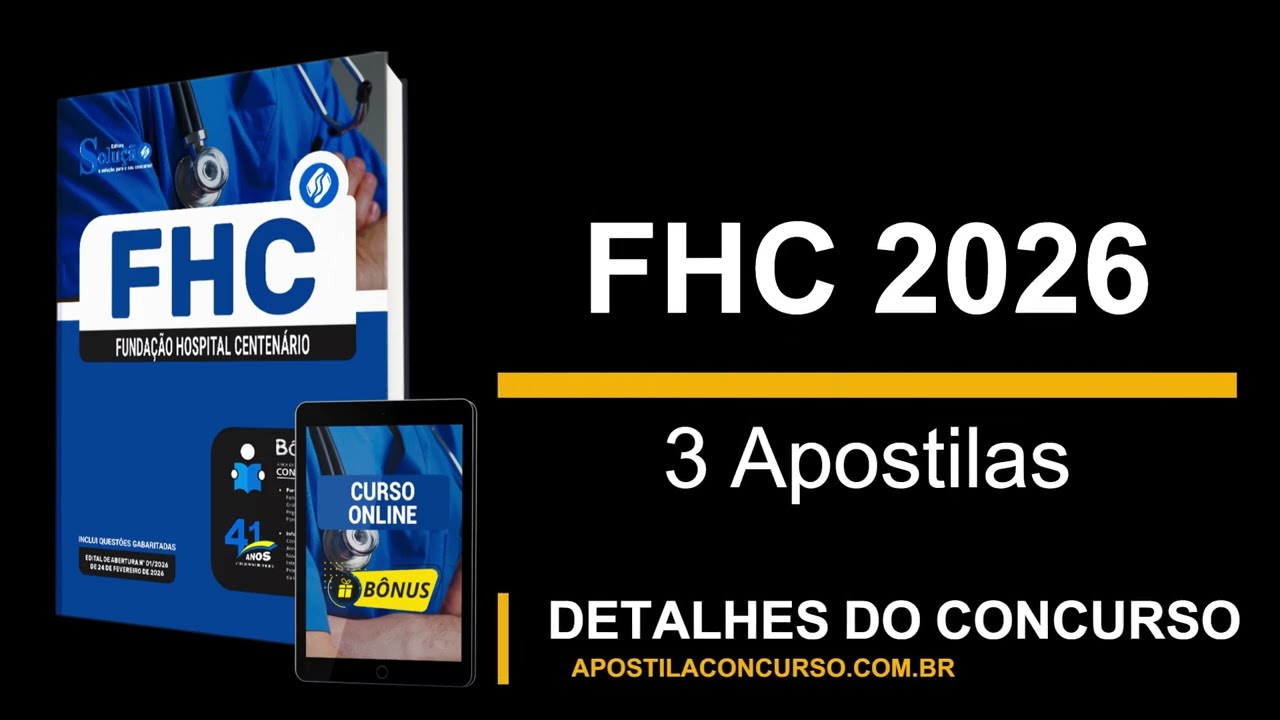 Apostila Concurso FHC Fundação Hospital Centenário 2026
