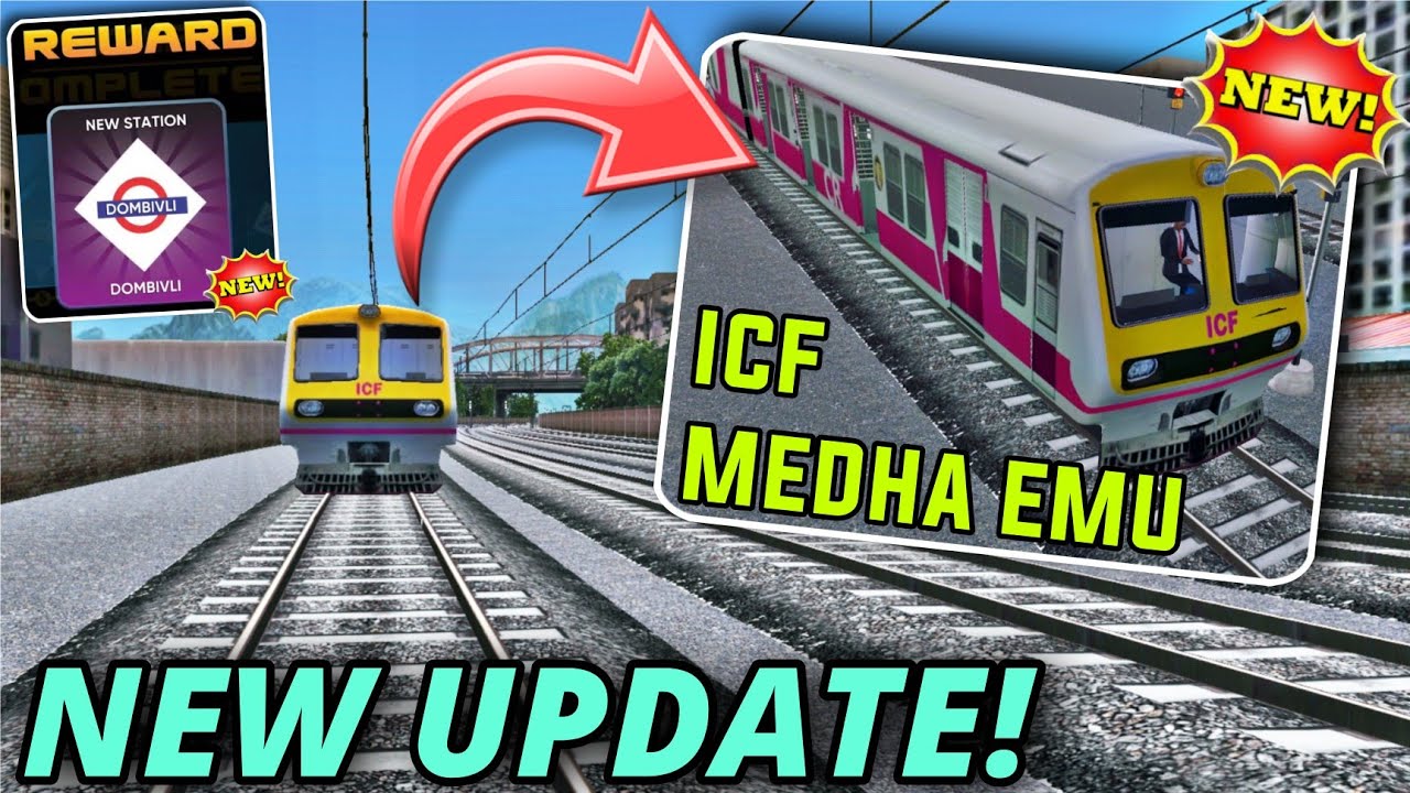 Indian Local Train Simulator New ICF Medha EMU Gameplay