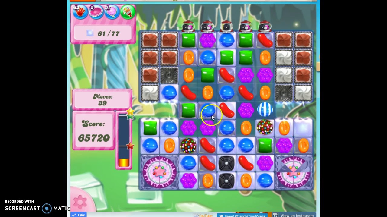 Candy Crush Level 424 Audio Talkthrough, 3 Stars 0 Boosters