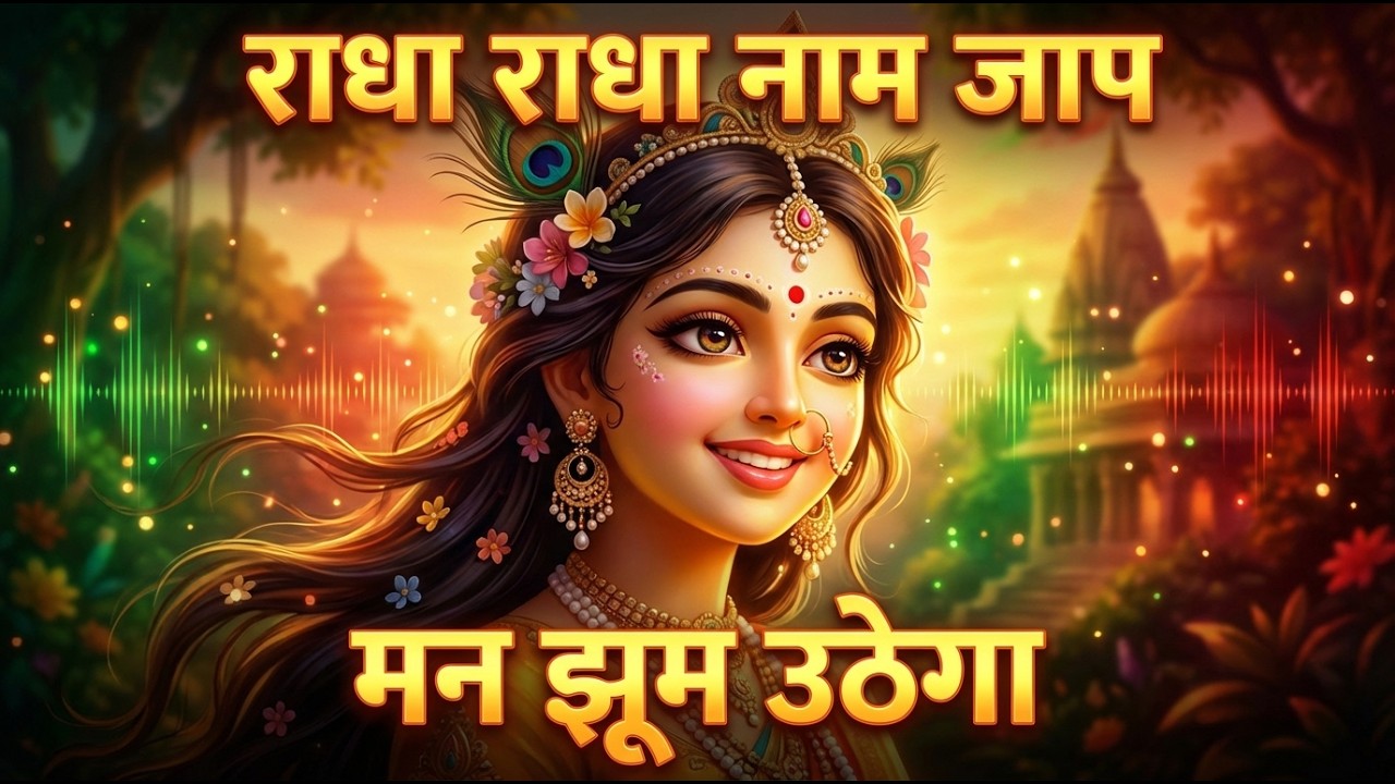 राधा नाम जप Radha Naam Jap for Peace & Love | Cosmic Jaap | LoFi radha bhajan | Peaceful