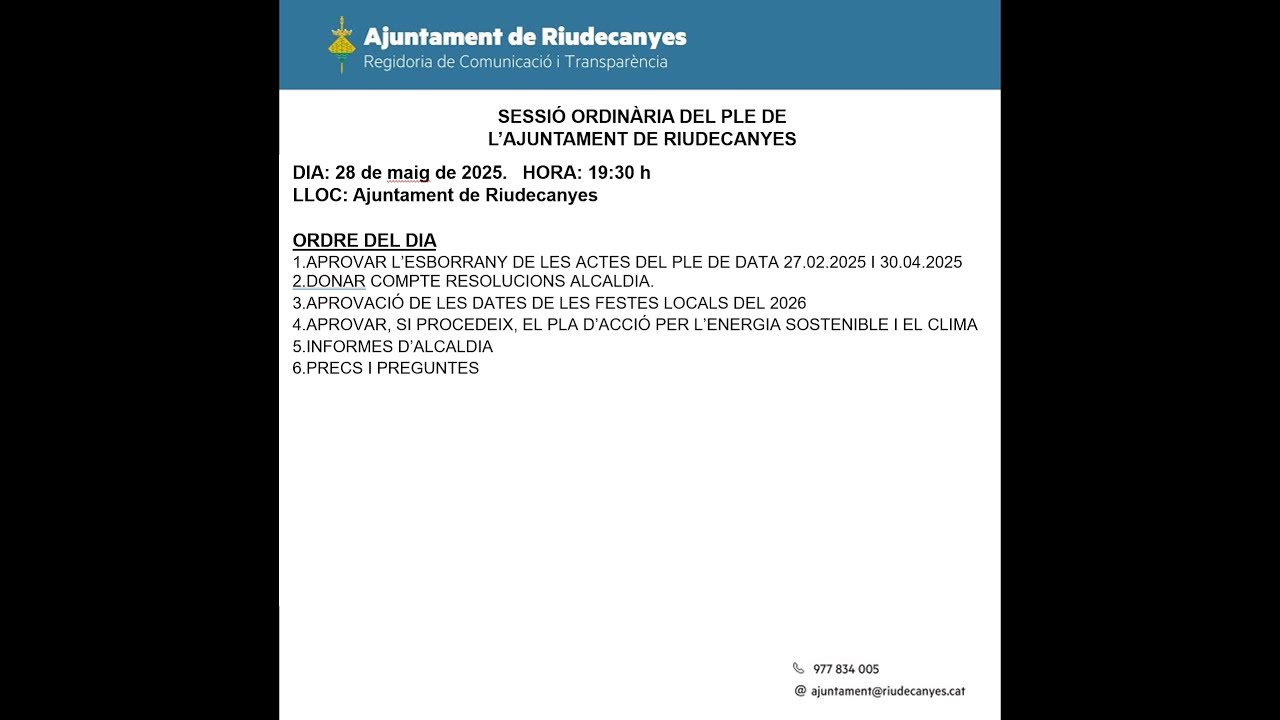 Ple Ordinari 3/2025