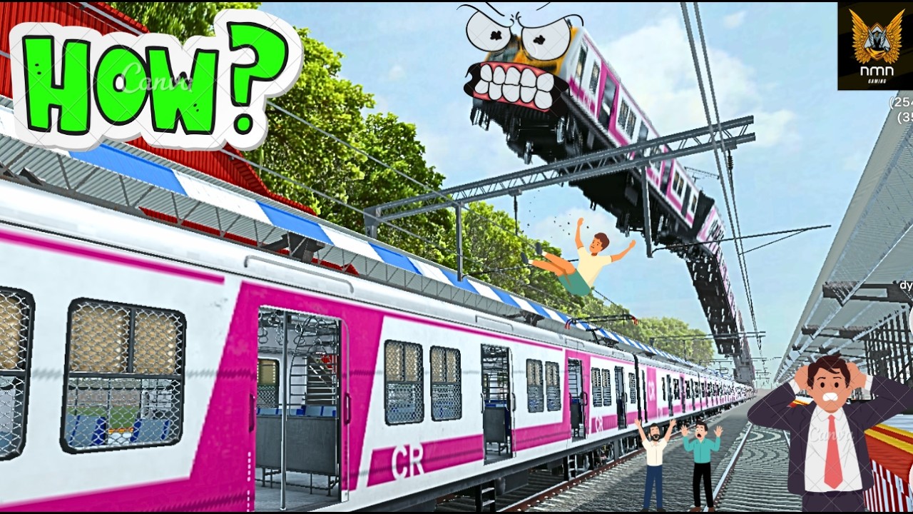 PLATFORM PAR DOOSRI TRAIN UPAR SE KAISE GIR GAYI 😱| RG TRAIN TECH DEMO @nmngamings