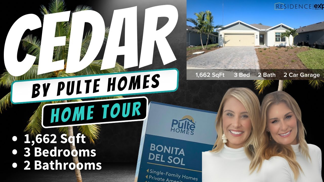 Cedar by Pulte Homes Model Tour: Now Available at Bonita Del Sol in Bonita Springs | 3 Bed | 2 Bath