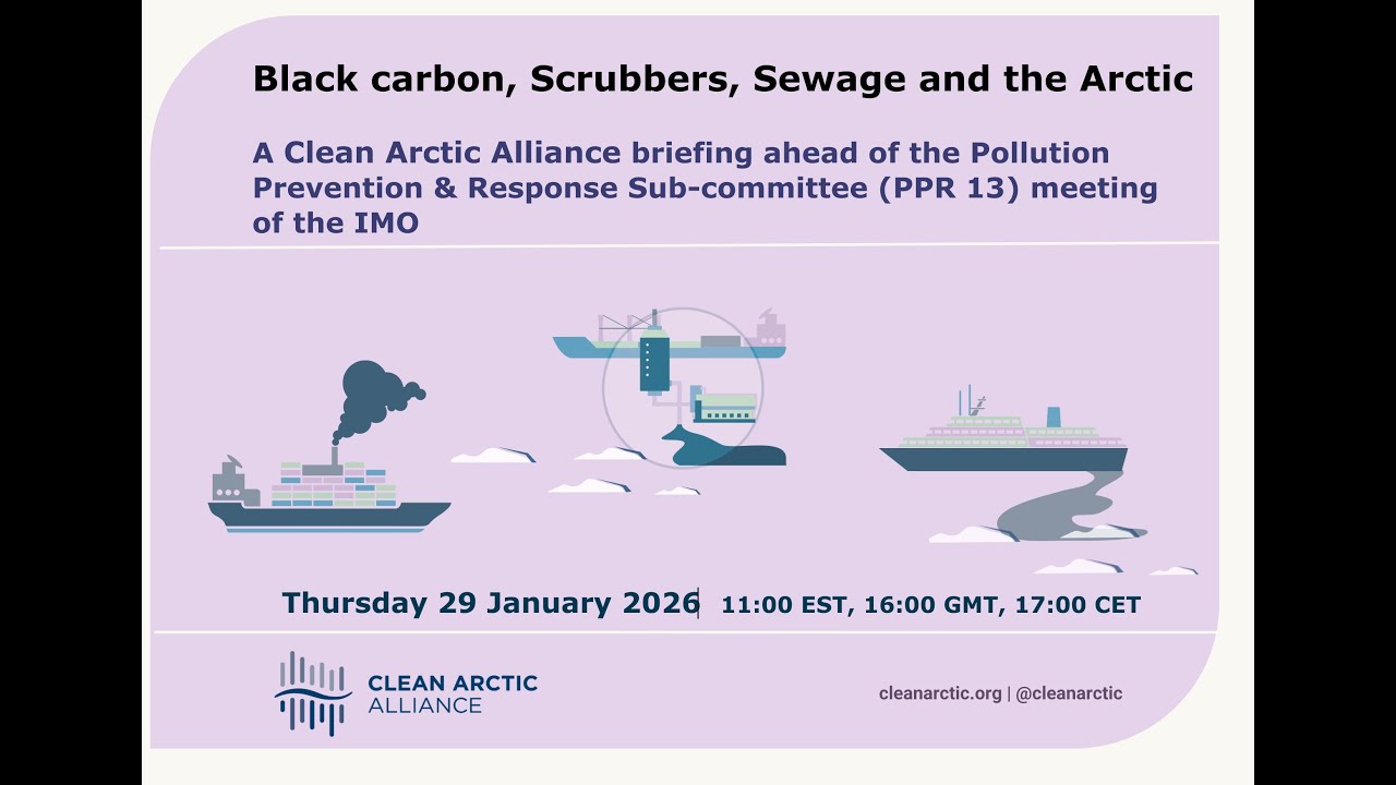 Pre-PPR13 Briefing: Black Carbon From Shipping, Scrubbers, Sewage and the Arctic