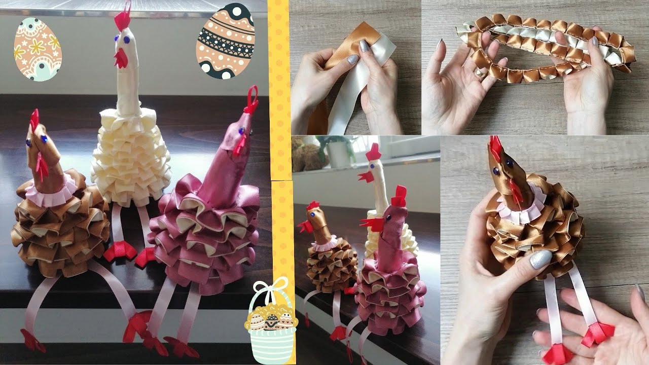 D.I.Y. Easter Chicken From Satin Ribbon