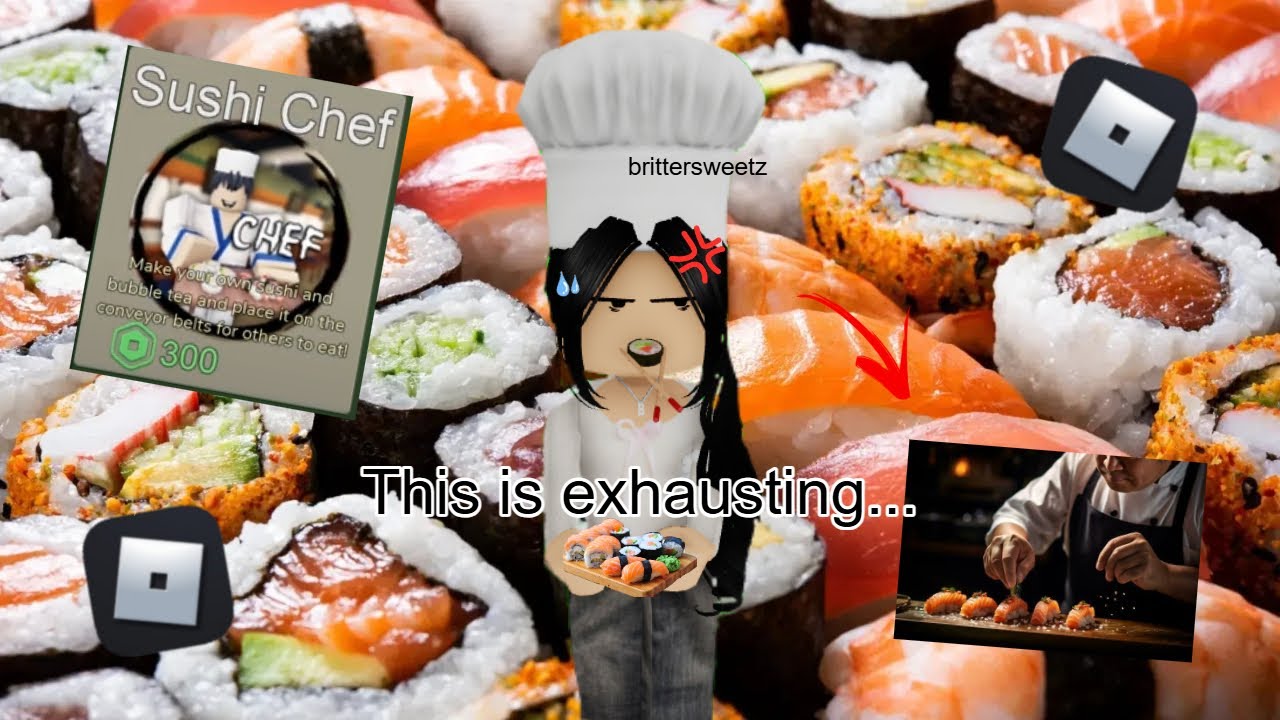 🍣 I BECAME A SUSHI CHEF IN ROBLOX! 👩🏻‍🍳 | Conveyer Sushi Restaurant, PART2 - brittersweetz
