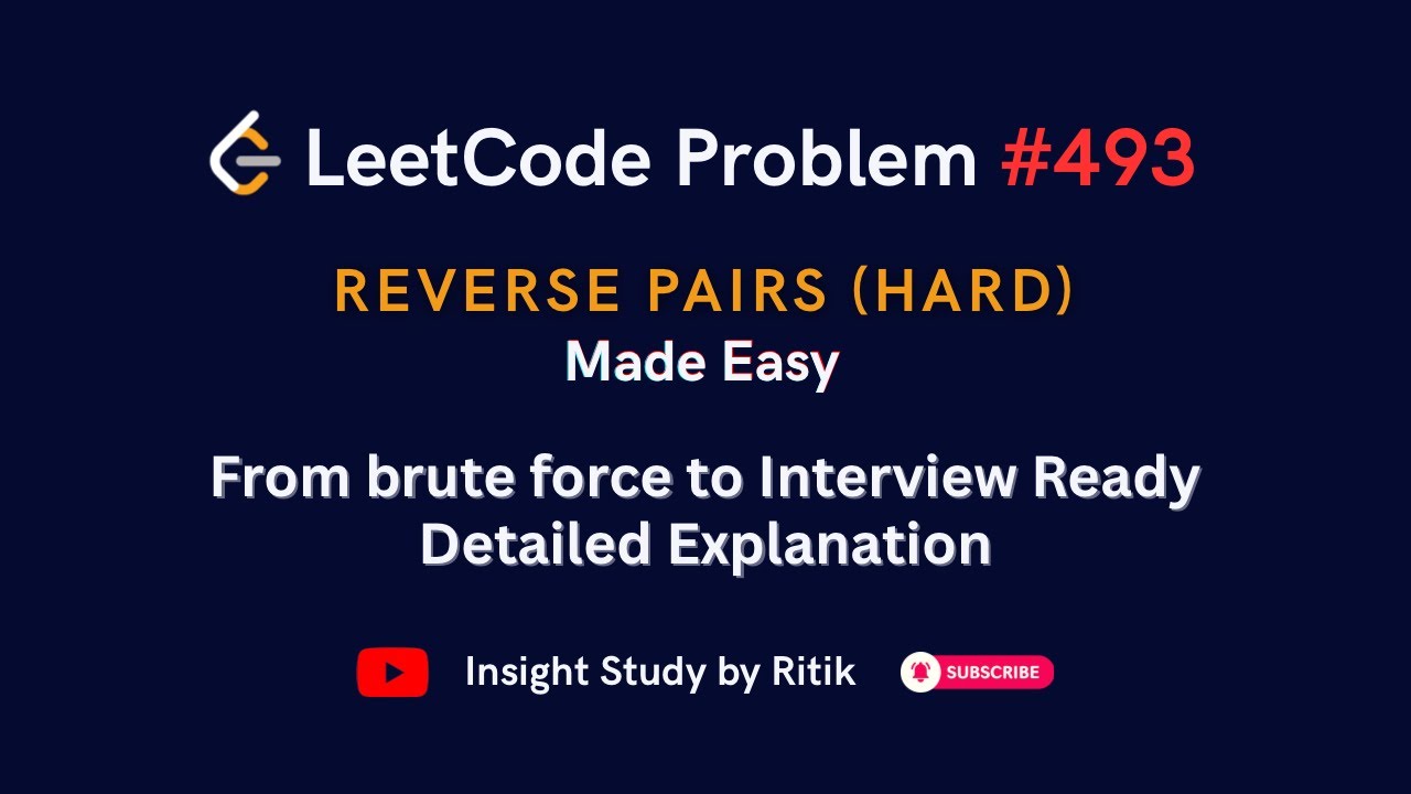 Reverse Pairs LeetCode 493 | Optimized Merge Sort Solution (C++)
