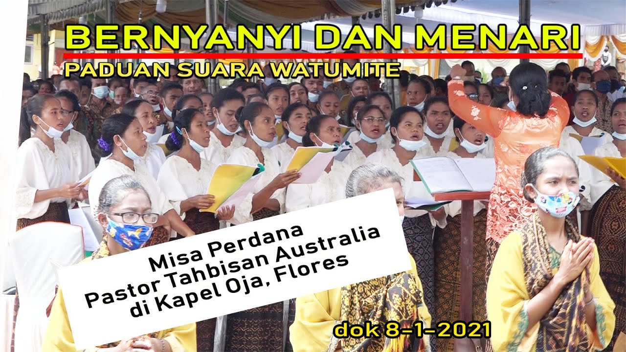 MERIAH BANGET! Bernyanyi dan Menari👉Misa Perdana Pastor Tahbisan Australia di Oja, Ende-Flores