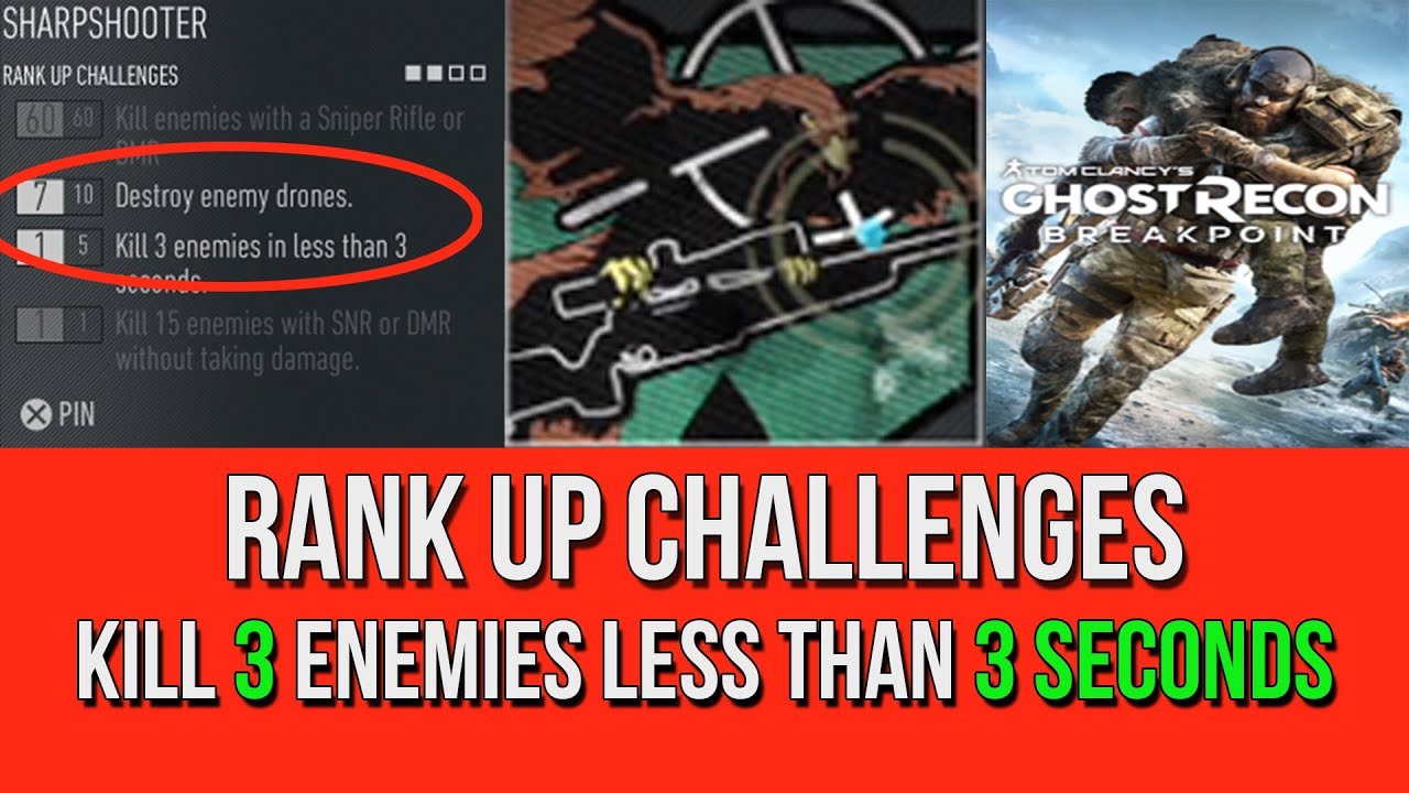 Ghost Recon Breakpoint | SHARP SHOOTER | Rank up Challenges _Kill 3 Enemies Less Than 3 Seconds