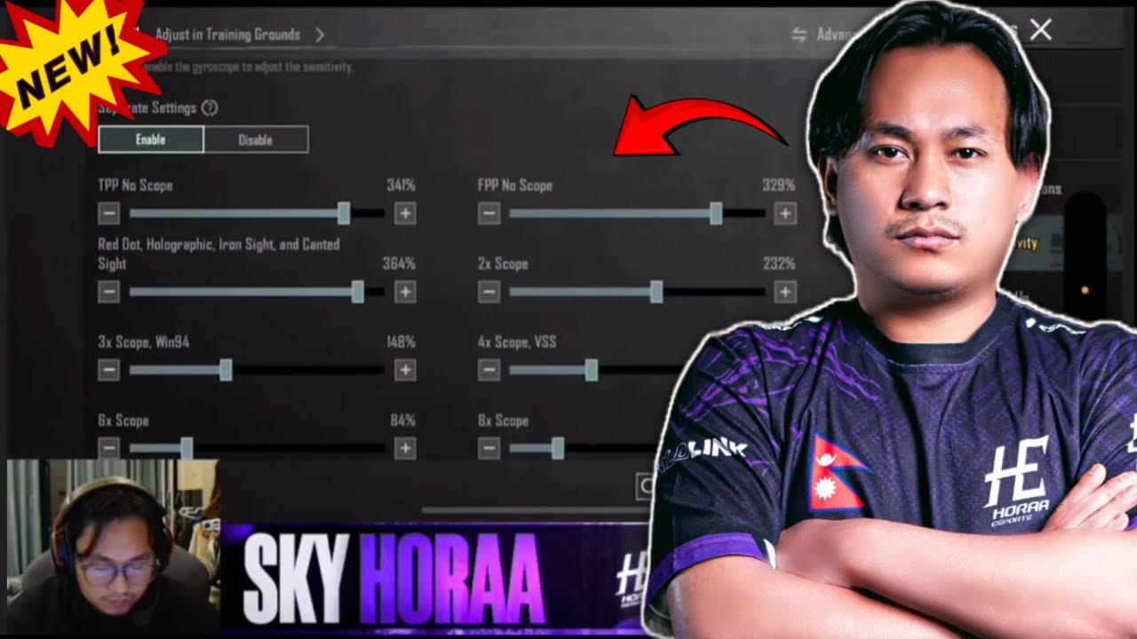 🎮 SKY horaa Sensitivity & Code Revealed - ( copy & paste ) PUBG | BGMI