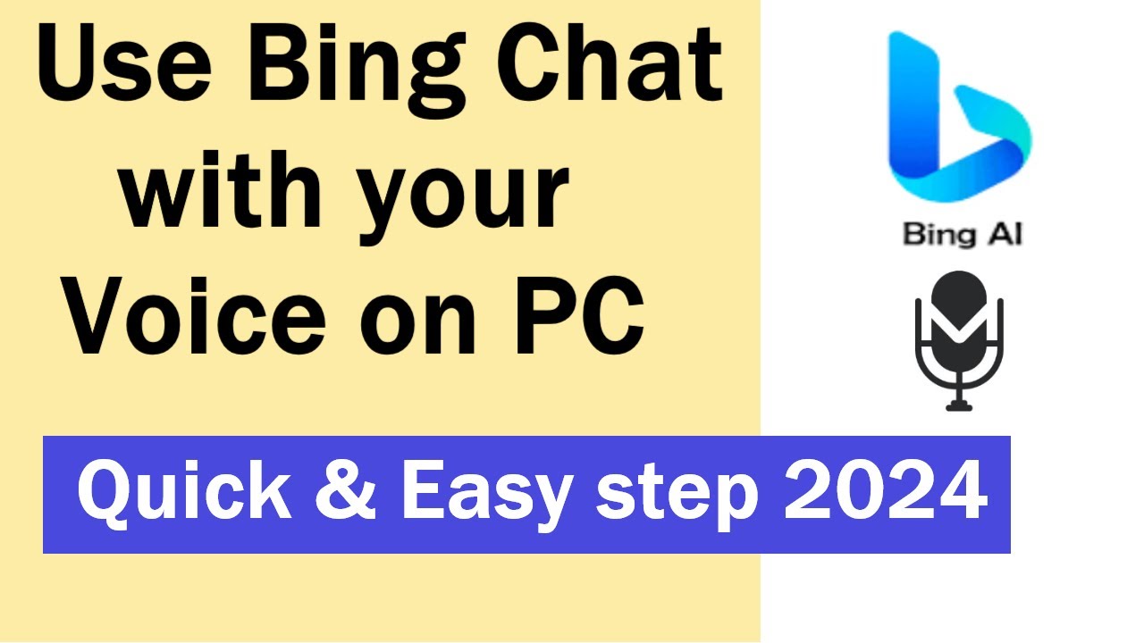 How to use Bing Chat with your Voice on PC in a easy steps | how to use Bing AIvoice chat free