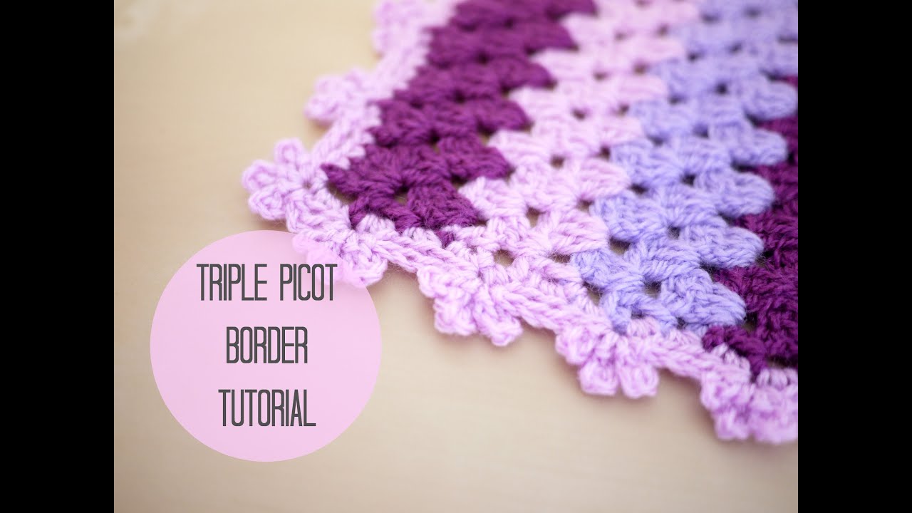 CROCHET: Triple picot border tutorial | Bella Coco