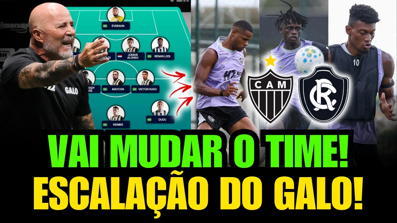 🚨 FOI REVELADO! SAMPAOLI VAI MUDAR O TIME!? VEJA A ESCALAÇÃO DO GALO PARA ENFRENTAR O REMO!