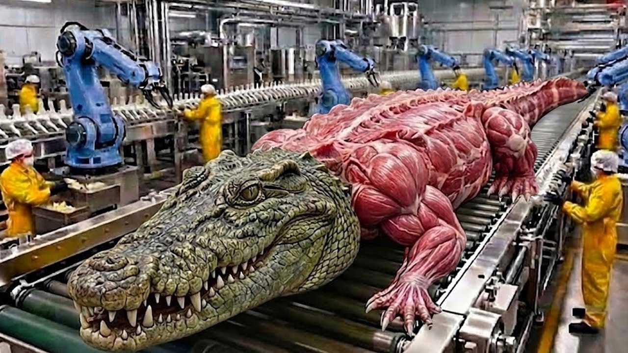 Inside the Modern Crocodile Meat Factory: The Incredible Process You've Never Seen (Full Process)