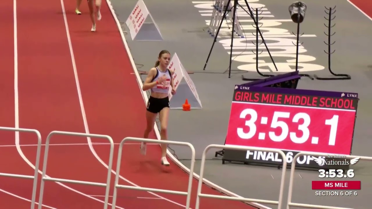 Забег на милю среди девочек средней школы, секция 6 - New Balance Nationals Indoor 2026 [Полная з...