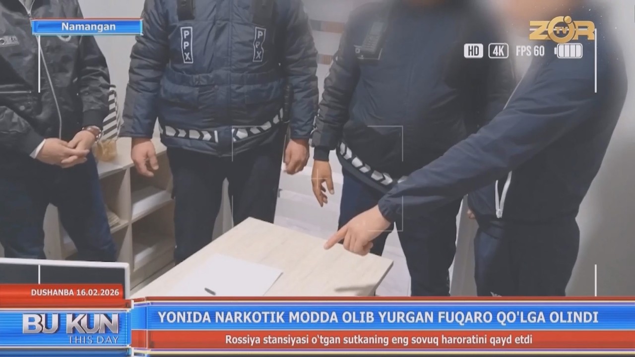 Yonida narkotik modda olib yurgan fuqaro qoʻlga olindi