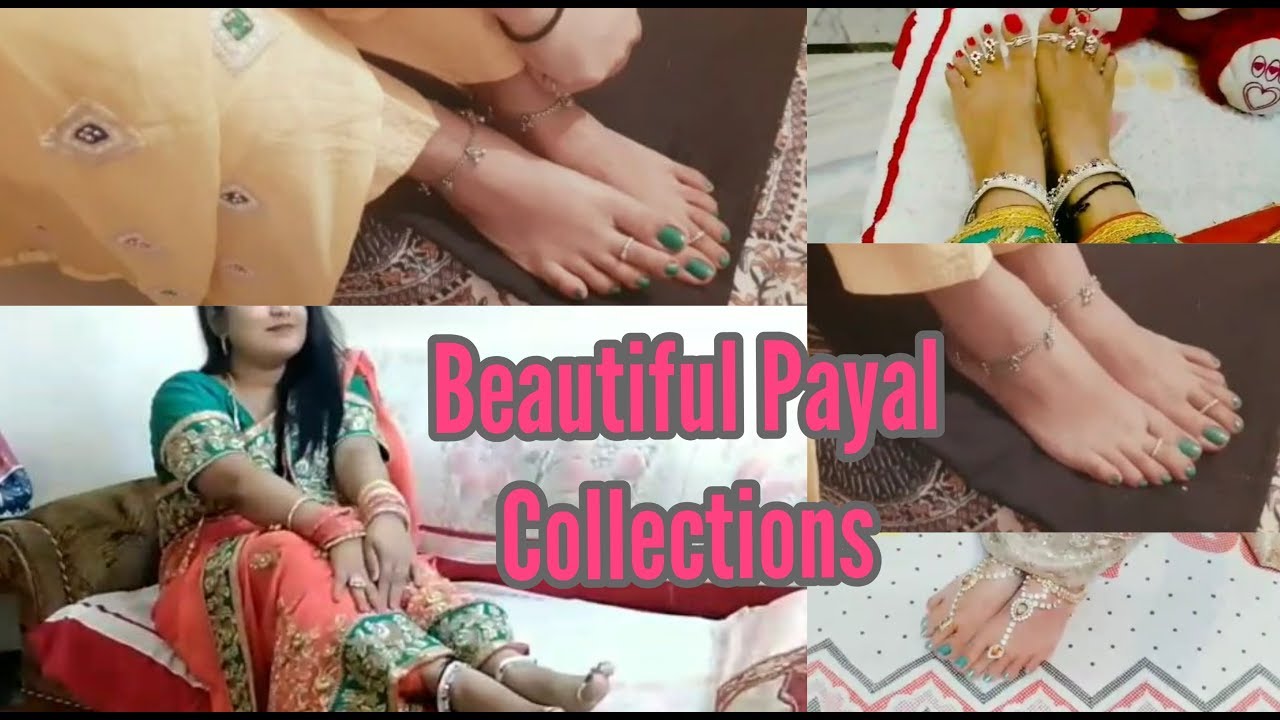indian feet silver payal and toe rings compilation | Beautiful simple payal and toe ring designs