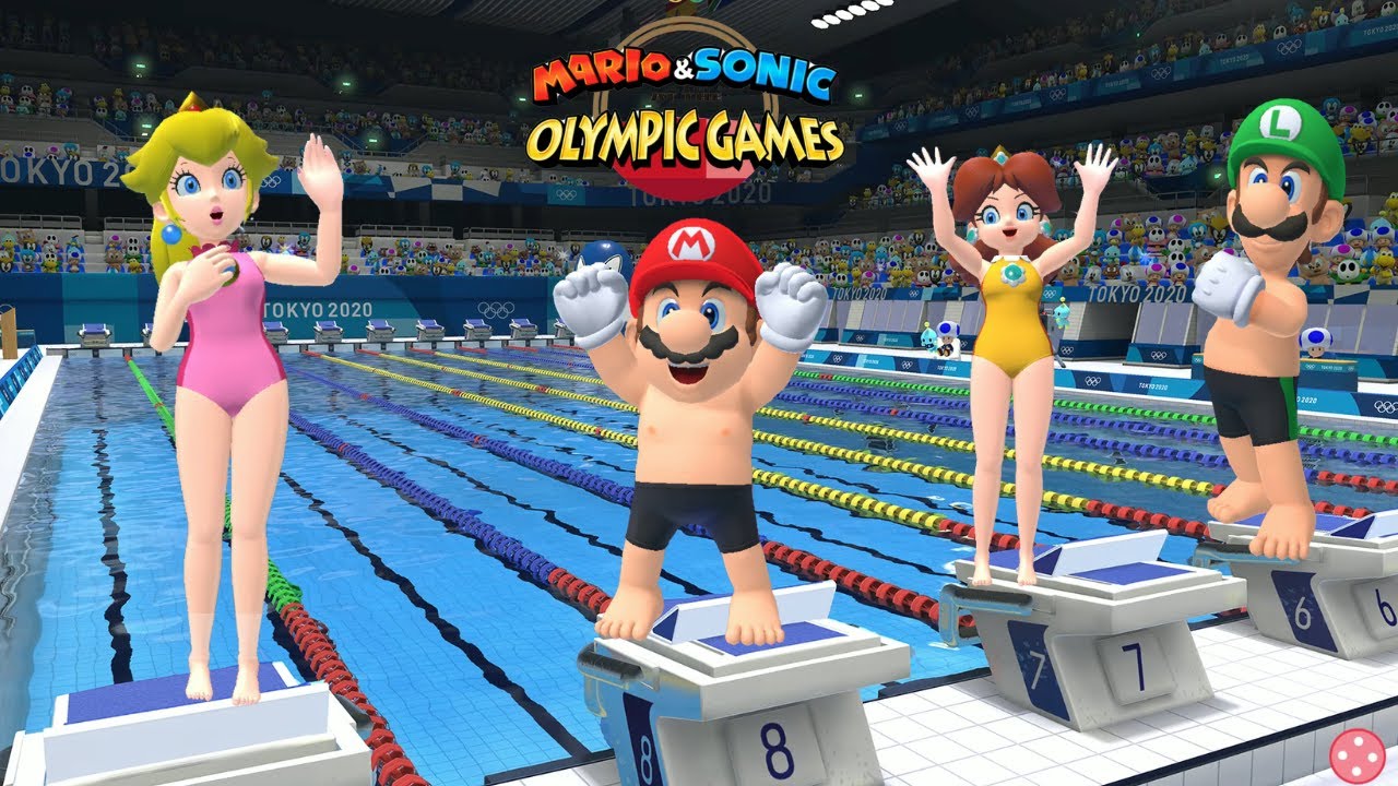 Swimming all Character Gameplay : Mario & Sonic At The Olympic Games Tokyo 2020 Difficulty ( Hard )