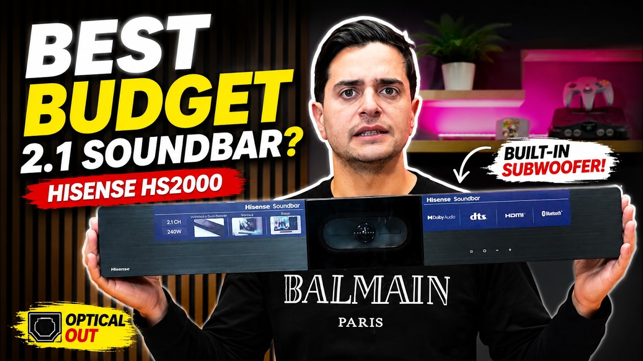 Лучший БЮДЖЕТНЫЙ саундбар 2.1 в 2026 году? 🔥 Обзор Hisense HS2000 (Встроенный сабвуфер + оптическ...