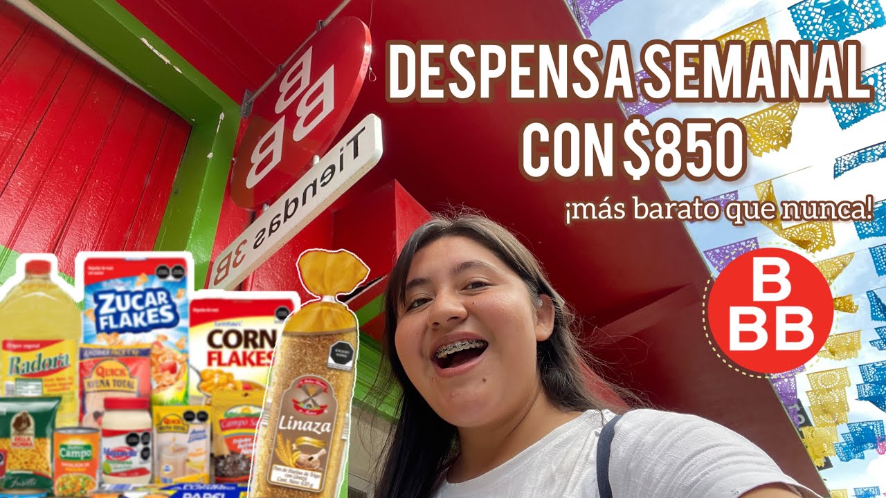 TODO ESTO COMPRÉ CON $850 EN TIENDAS 3B✅ MI DESPENSA SEMANAL‼️