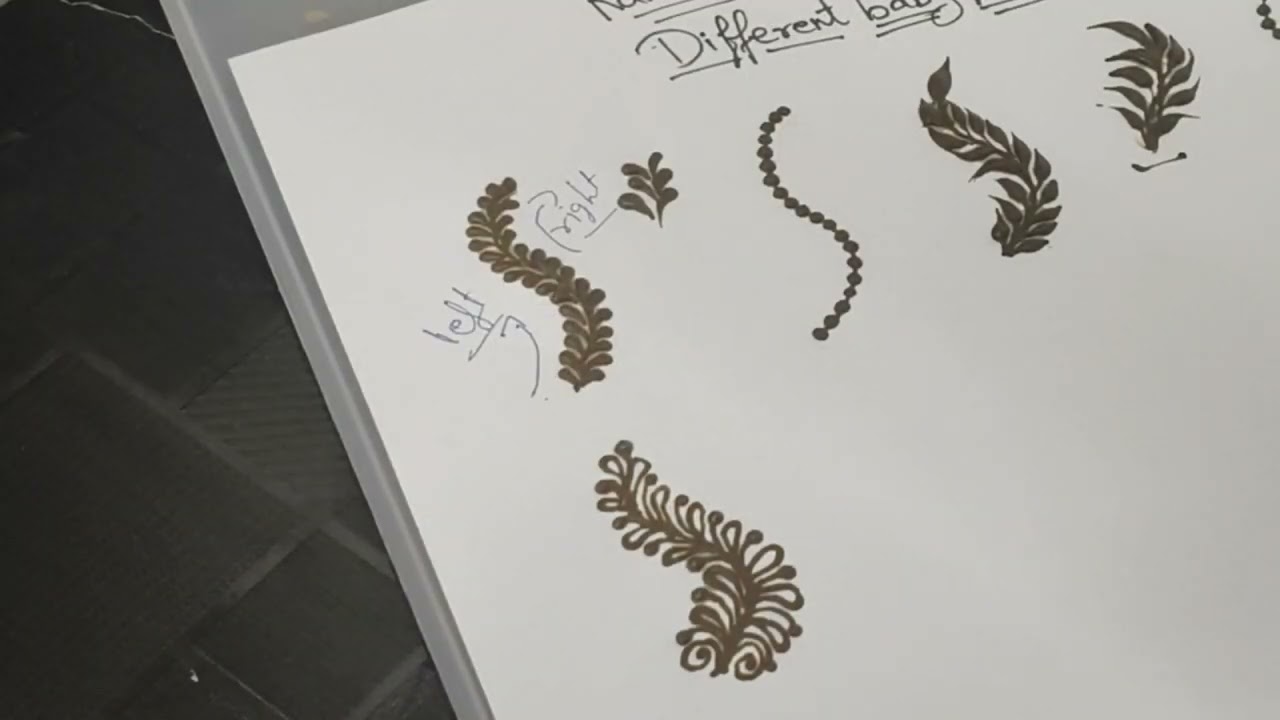 Ramzan special class day 7 Different types of baby leaves setting #tutorial # mehendi 