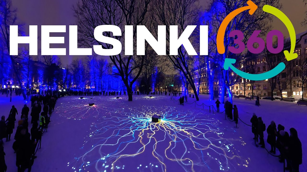 Winter Helsinki 360° | 360° walk LUX Helsinki 2026 @DJI Osmo 360 #360 #osmo360 #luxhelsinki