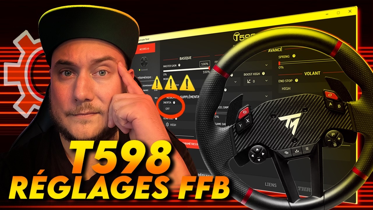 Thrustmaster T598 - Comment régler le FFB ? La conclusion va pas vous plaire 🤯🤯