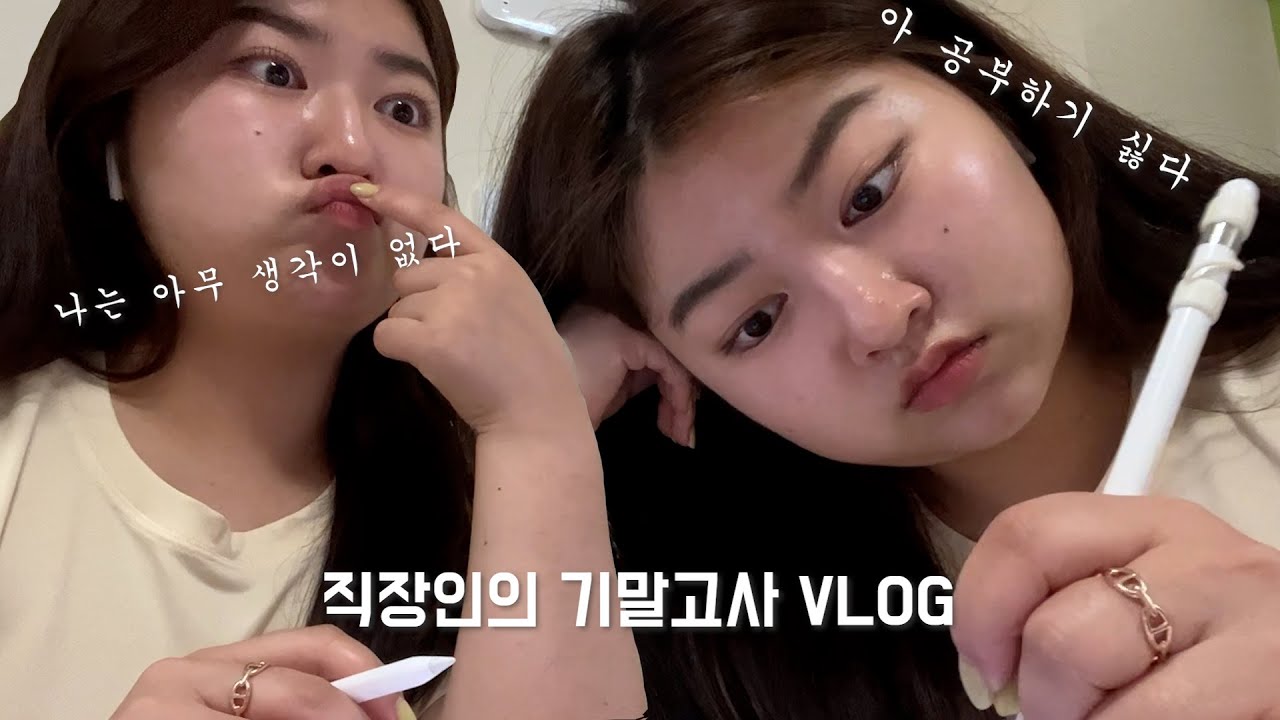 [VLOG #26] 기말고사 시즌ㅣ채용 시즌과 겹친다면!?ㅣ방통대 학생ㅣ직장인 브이로그ㅣ공부하기 싫어ㅣ출근하기 싫어ㅣ간식은 역시 치킨이지ㅣ살랑드파리 추천