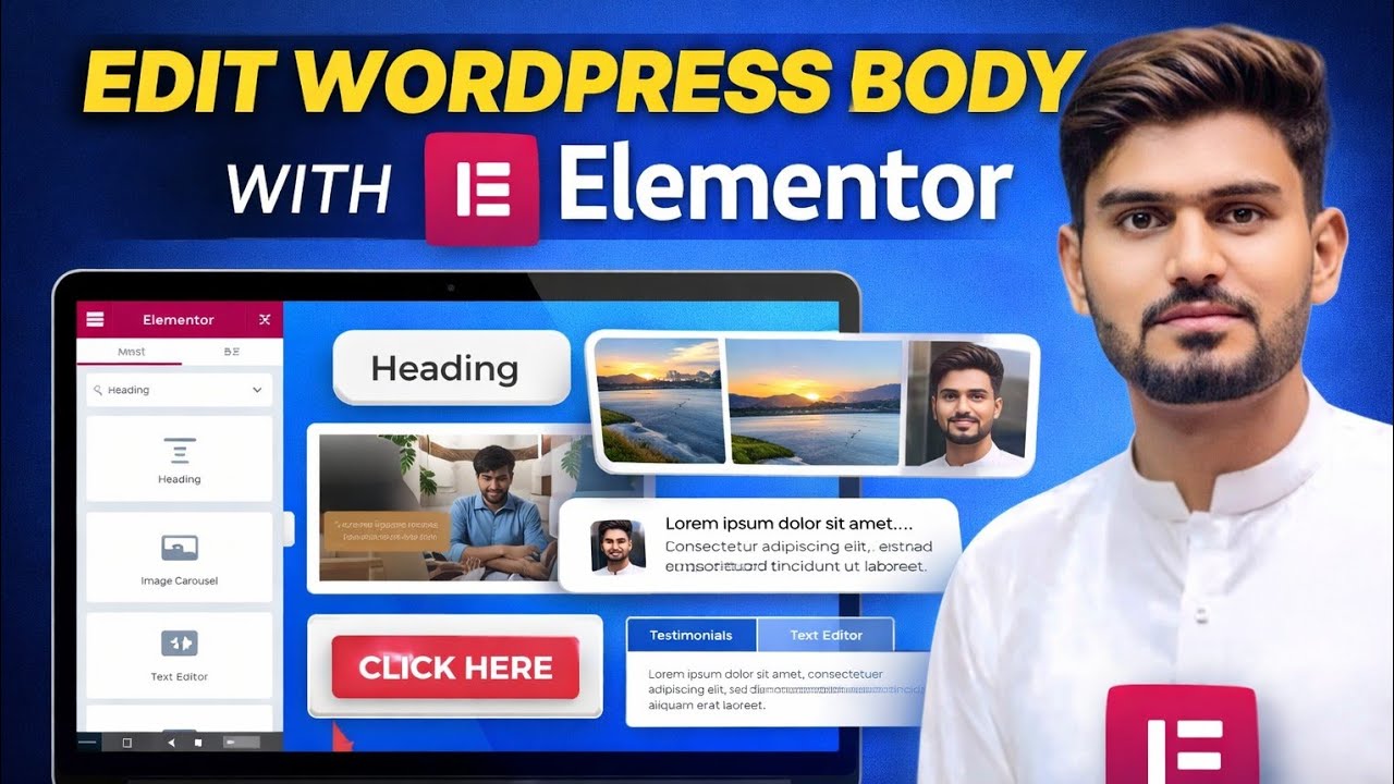 Complete WordPress Website body with Sliders, Testimonials & Sections