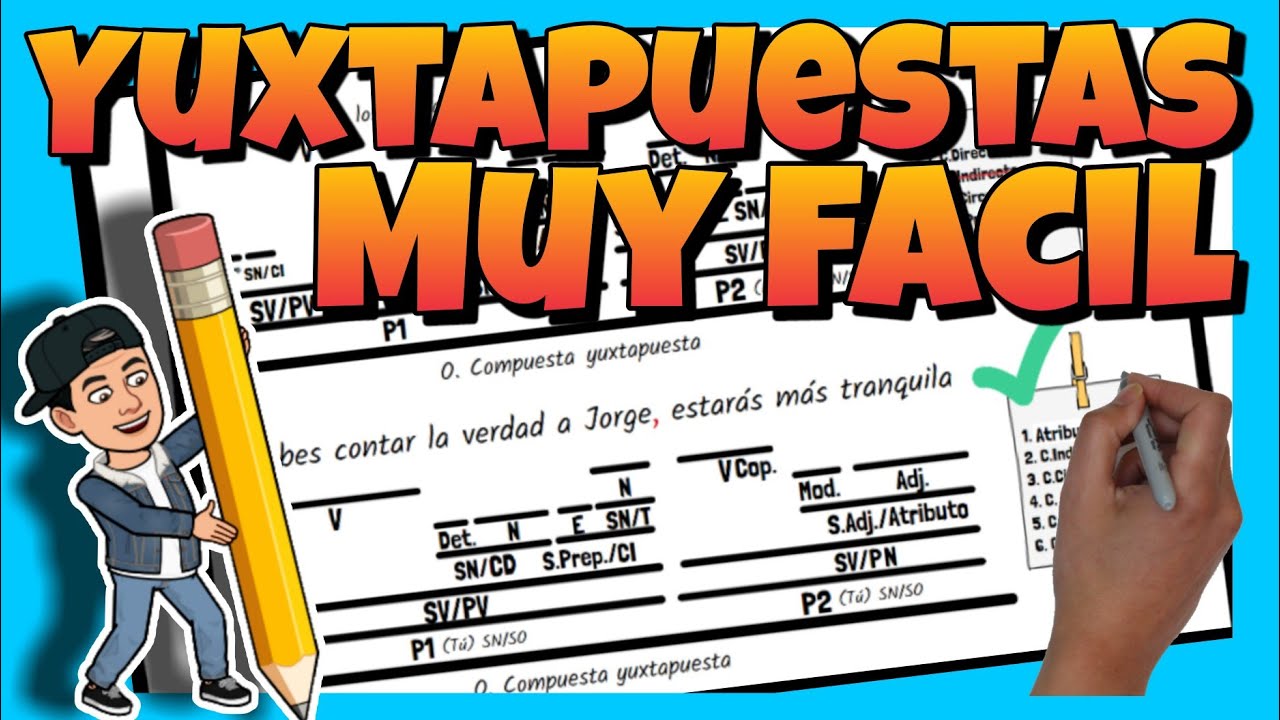 📚 SINTAXIS | Cómo ANALIZAR ORACIONES COMPUESTAS YUXTAPUESTAS
