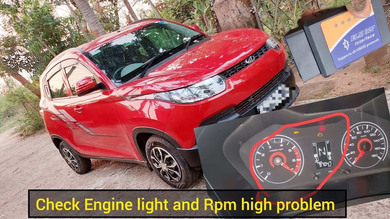 Mahindra kuv100 Check Engine light and high Rpm problem // Car repair at home // ElM 327 OBD scanner