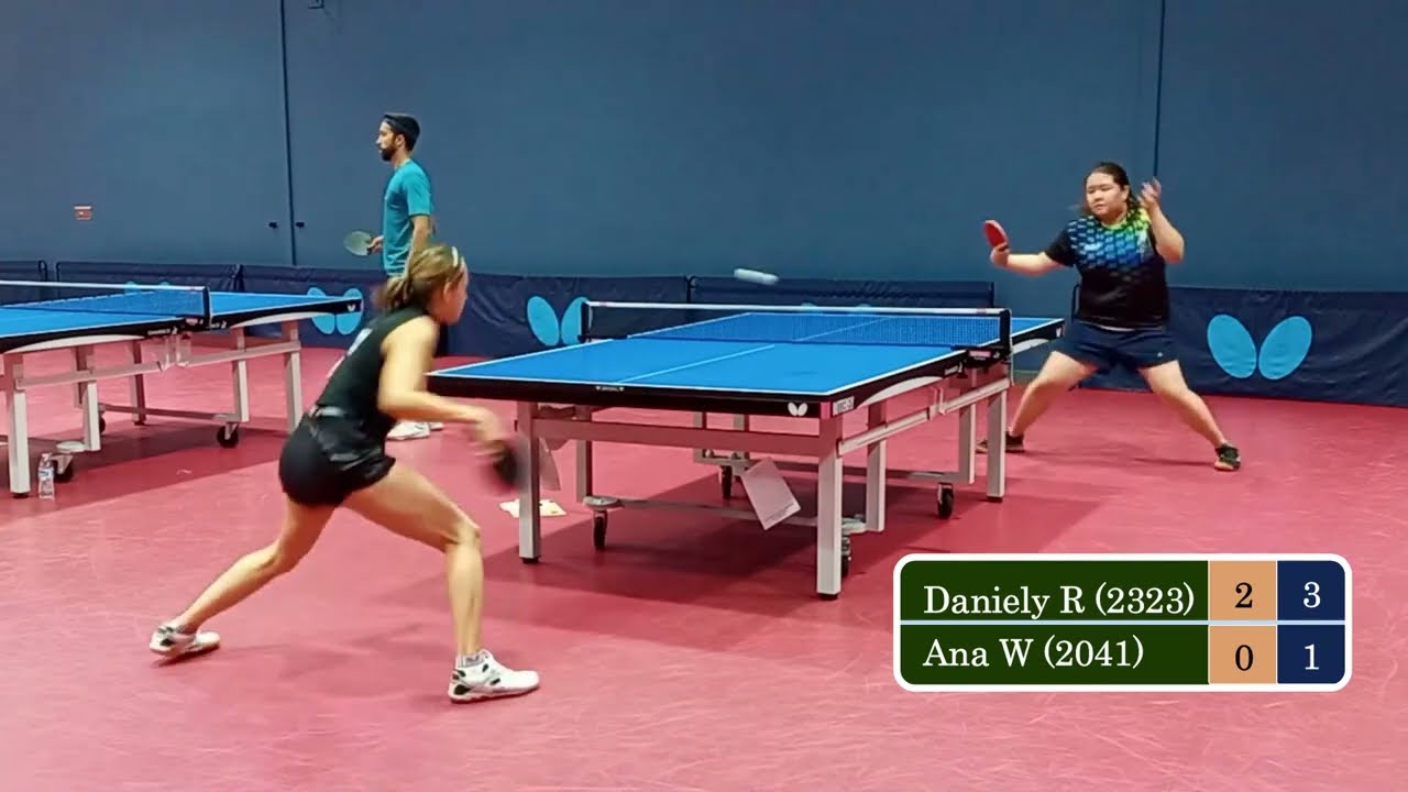 Daniely Rios (2323) vs Ana Wang (2041) - Butterfly Bay Area Championship at TTA on 6-4-2022