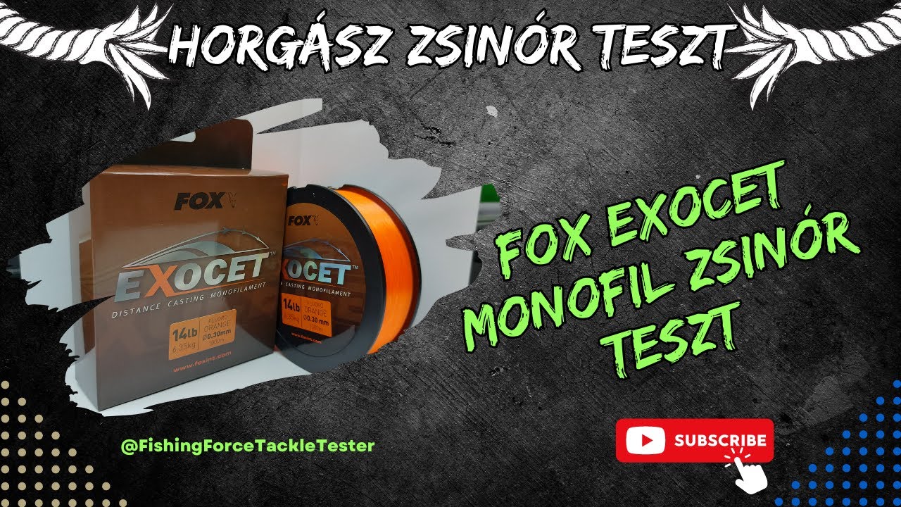 FOX Exocet 0,30mm monofil horg&aacute;sz zsin&oacute;r teszt #monofil