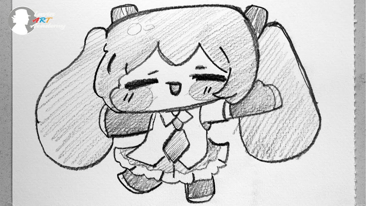 How to Draw Cute Chibi Hatsune Miku Easy Step By Step