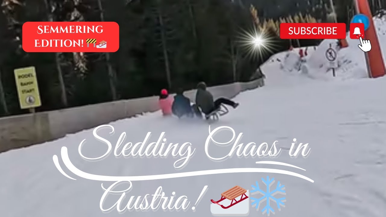 Sledding Chaos in Austria! 🛷❄️#sleds #austriascenery #lifeaustria#gopro