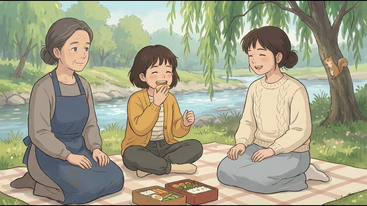 A Quiet Picnic by the River | No BGM ASMR | Bento, Tea & Willow Leaves