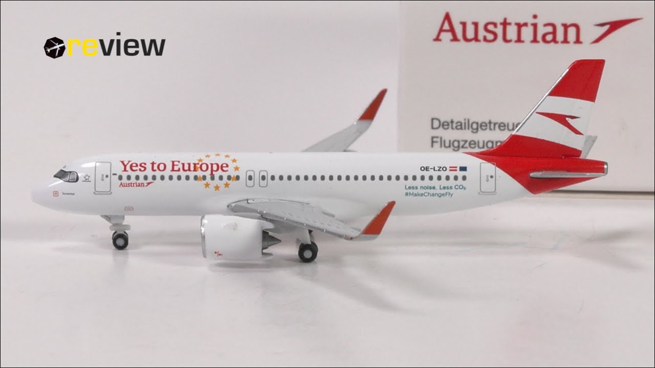 Наклейка &laquo;Да Европе&raquo; на самолете Airbus A320NEO авиакомпании Austrian Airlines | Обзор № 843