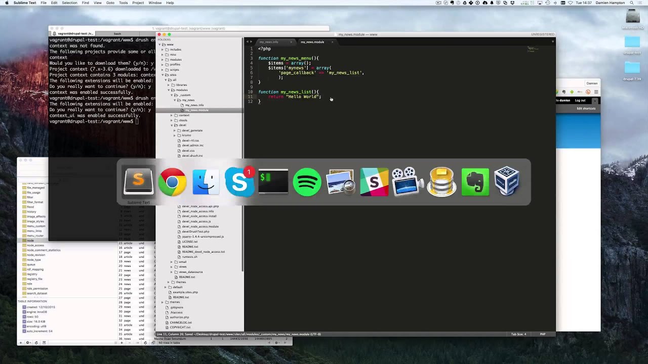 How to create a custom module in Drupal 7 and using hook_menu