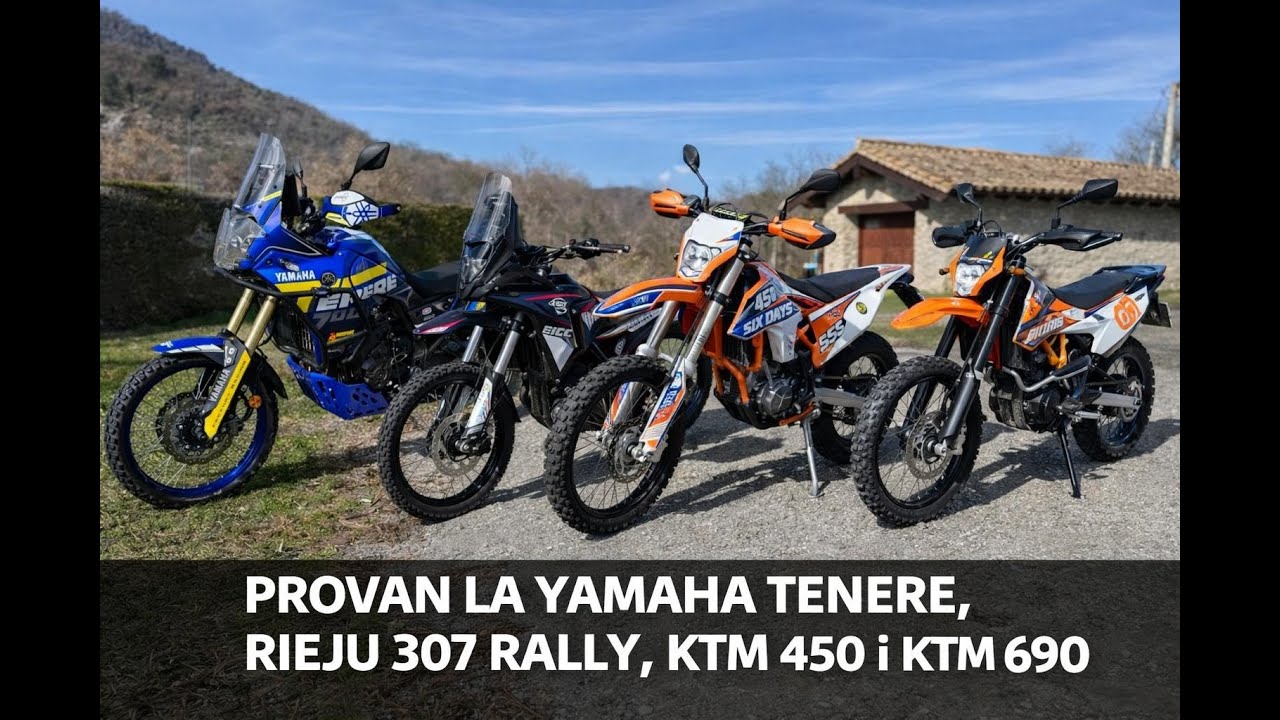 Provando Yamaha tenere/ Ktm450/ Ktm 690/ Rieju 307Rally