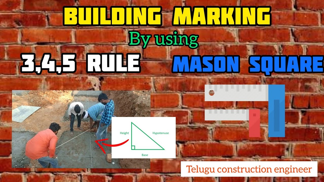 Building #foundation marking rules-భవన నిర్మాణంలో పునాది మార్కింగ్ రూల్స్