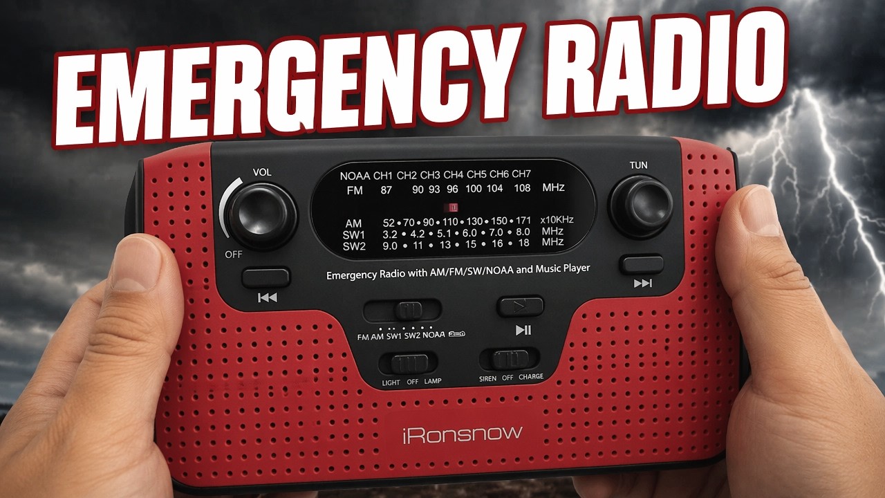 iRonsnow IS-388 Solar Powered Hand Crank NOAA Alert Weather Emergency Radio Review