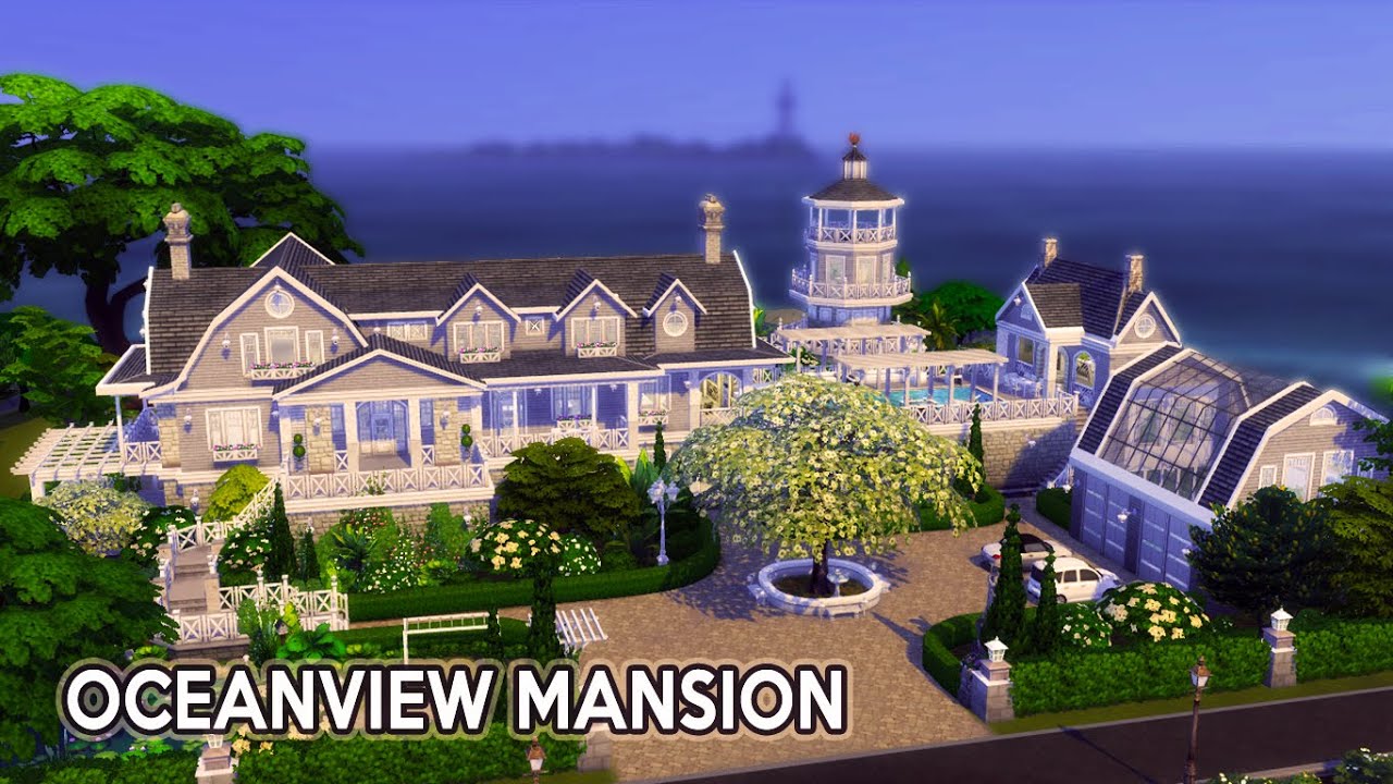 Oceanview Mansion | Elegant Interior | House Build Stop Motion | The Sims 4 | No CC