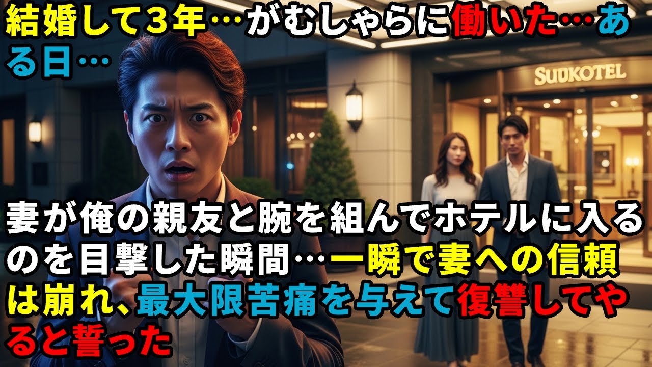 結婚して３年…がむしゃらに働いた…ある日…妻が俺の親友と腕を組んでホテルに入るのを目撃した瞬間…一瞬で妻への信頼は崩れ、最大限苦痛を与えて復讐してやると誓った