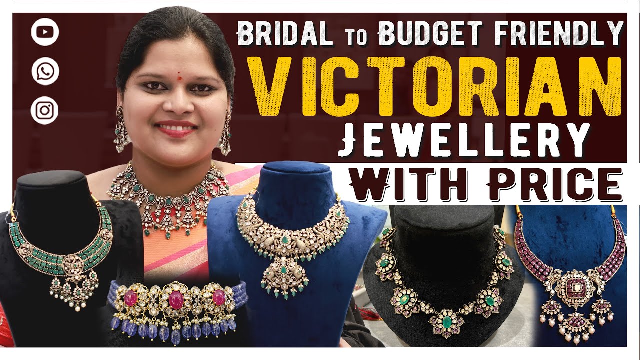 Victorian jewellery with price | bridal victorian gold jewellery | diamond | Uncut | telangana pilla