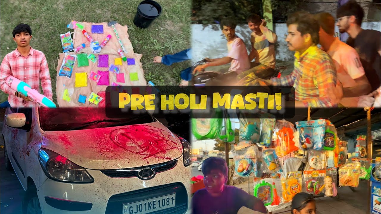 Holi Preparation + Pre Holi Masti With Friends 🎨🔥 || Day:-98/365 || Route2Explore.