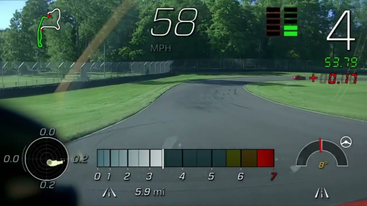 My wife in her Z51 C8 at Mid Ohio - 1:52 lap time
